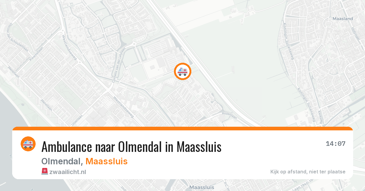 Ambulance naar Olmendal in Maassluis — 12 aug 2026