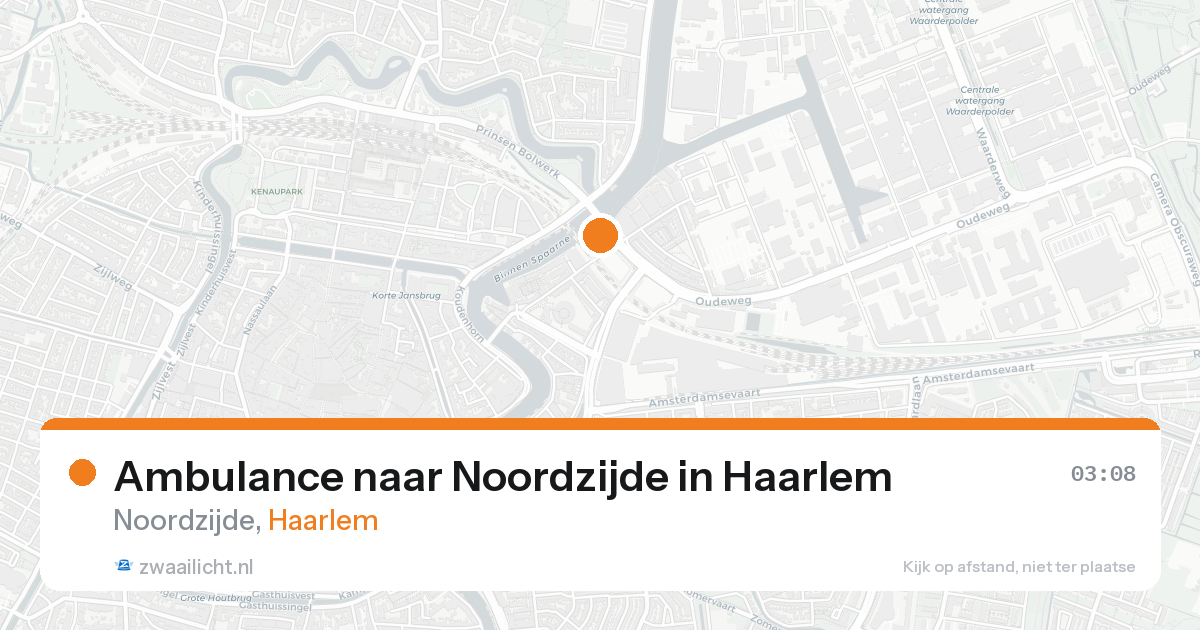 Ambulance naar Noordzijde in Haarlem — 24 aug 2026