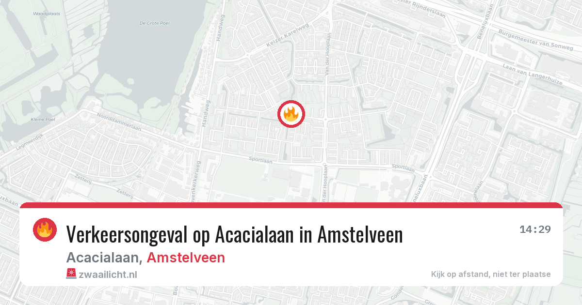 Verkeersongeval op Acacialaan in Amstelveen — 21 mei 2026