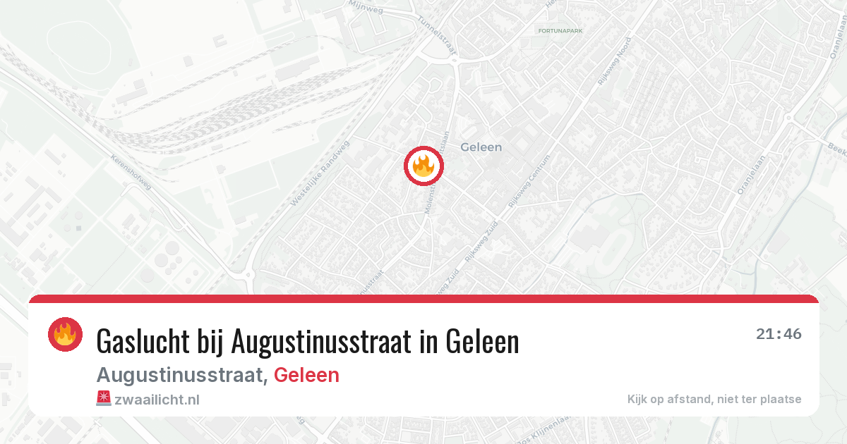 Gaslucht bij Augustinusstraat in Geleen — 8 jul 2026