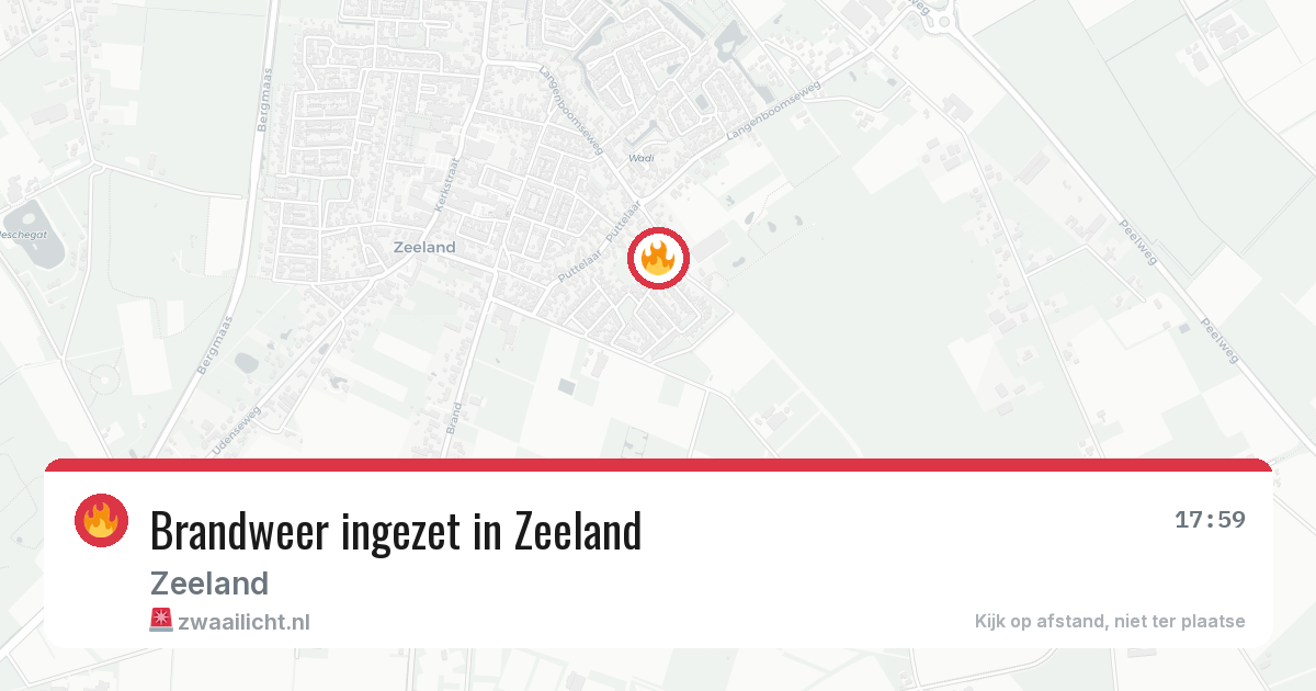 Brandweer ingezet in Zeeland — 10 aug 2026 | 🚨 Zwaailicht.nl