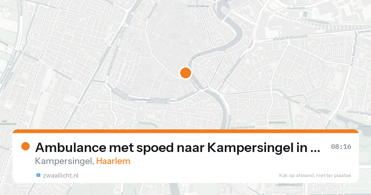 Ambulance met spoed naar Kampersingel in Haarlem — 21 mei 2026