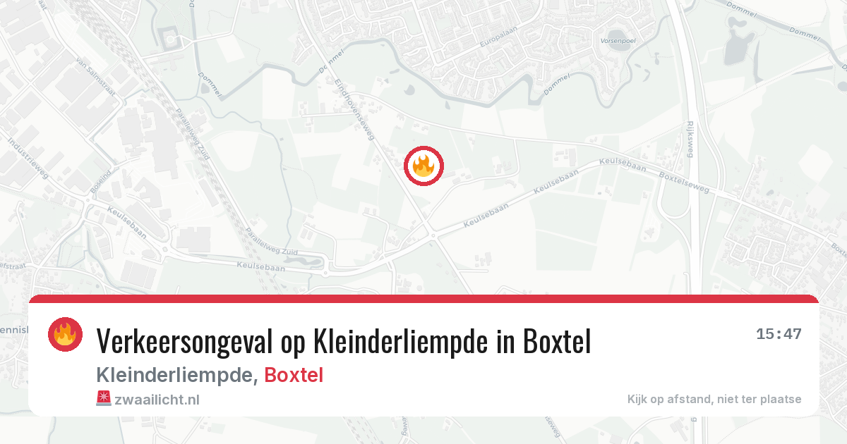 Verkeersongeval op Kleinderliempde in Boxtel — 9 jun 2026