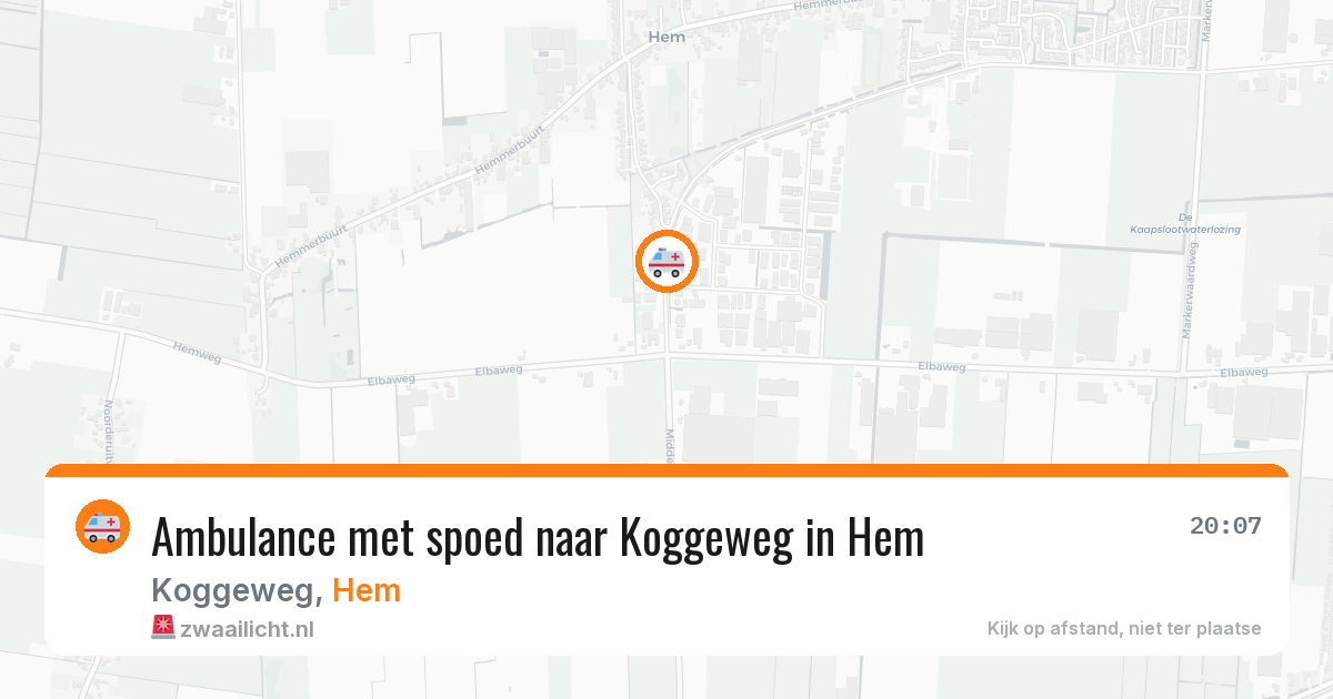 Ambulance met spoed naar Koggeweg in Hem — 28 feb 2026