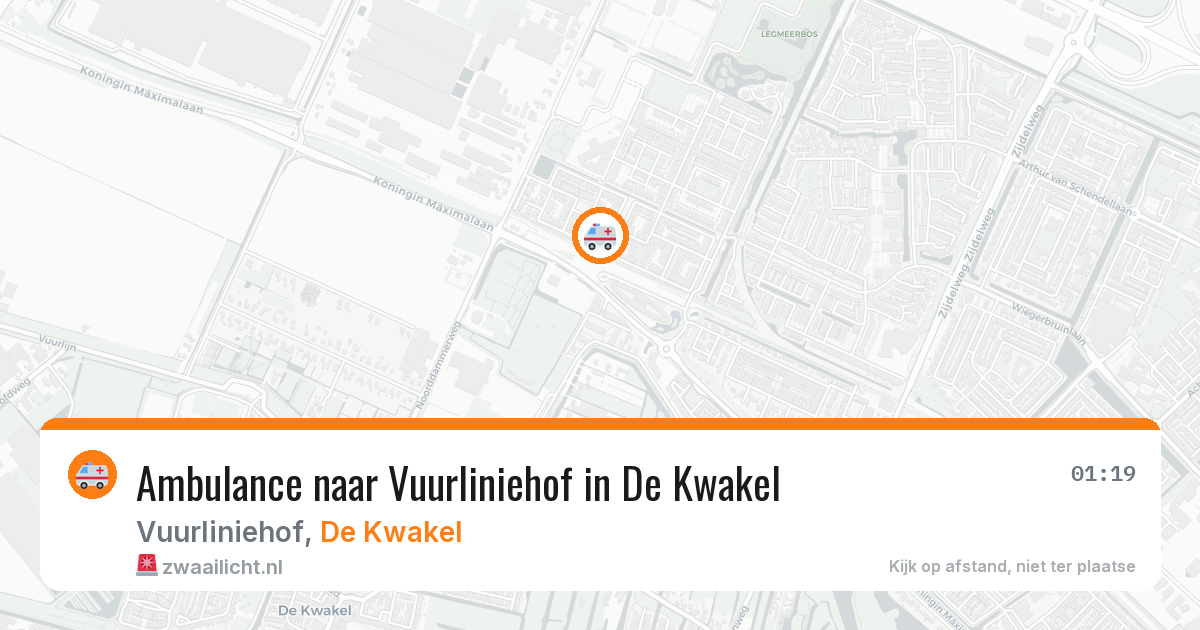 Ambulance naar Vuurliniehof in De Kwakel — 23 mrt 2026