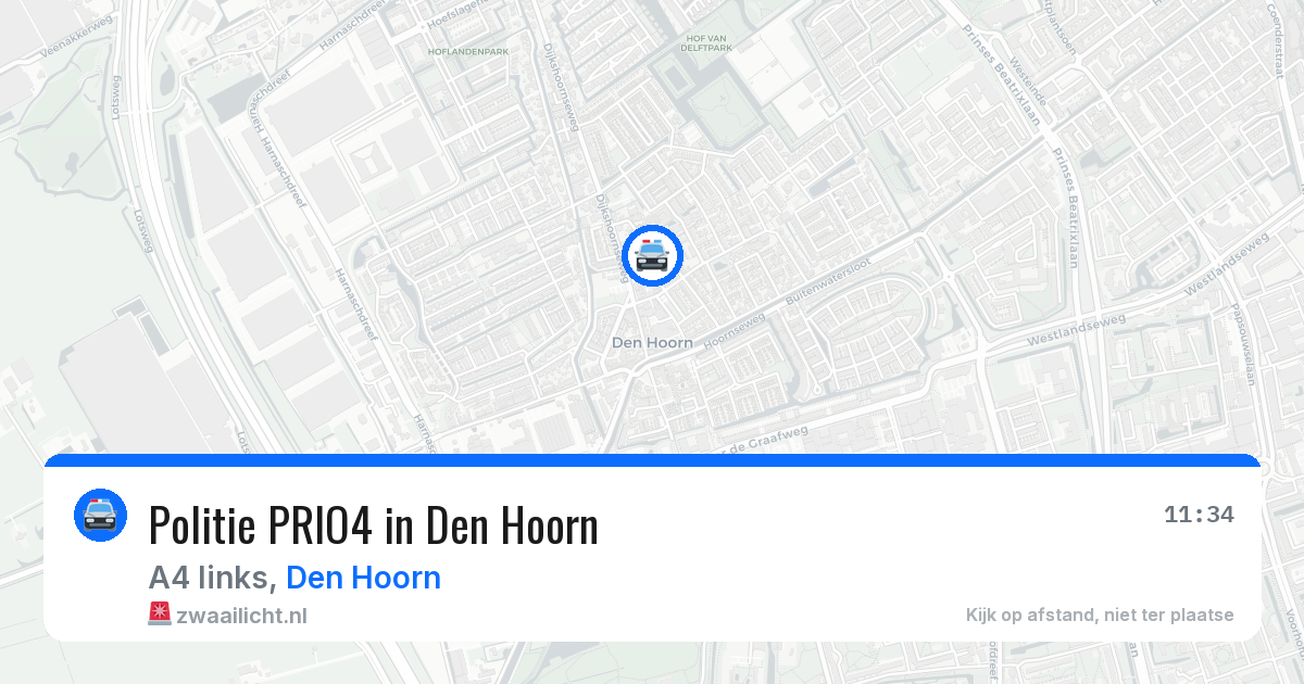 Politie PRIO4 in Den Hoorn — 18 jul 2026 | 🚨 Zwaailicht.nl