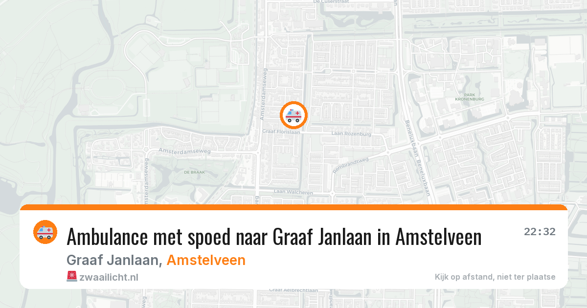 Ambulance met spoed naar Graaf Janlaan in Amstelveen — 23 mei 2026