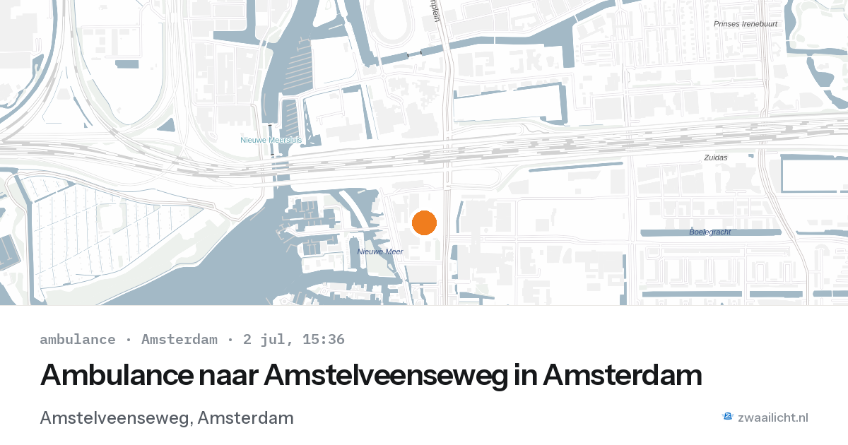 Ambulance naar Amstelveenseweg in Amsterdam — 2 jul 2026
