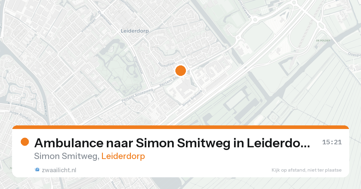 Ambulance naar Simon Smitweg in Leiderdorp — 14 aug 2026