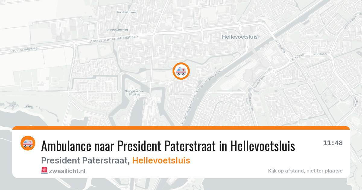 Ambulance naar President Paterstraat in Hellevoetsluis — 12 aug 2026