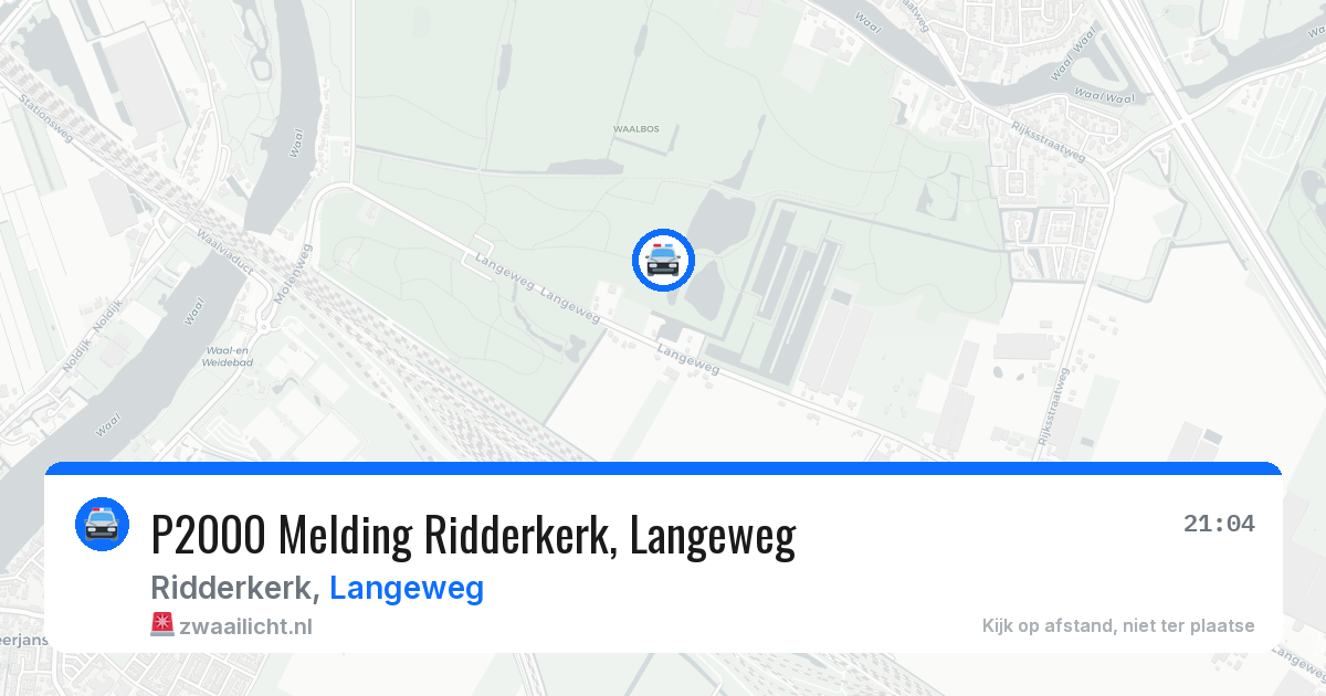 P2000 Melding Ridderkerk, Langeweg — 13 jul 2026