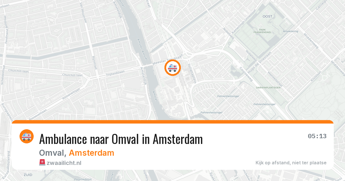 Ambulance naar Omval in Amsterdam — 25 jun 2026