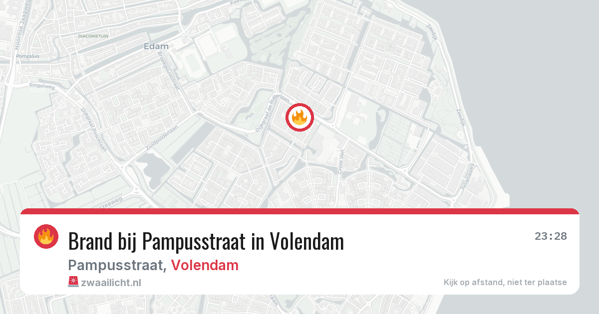 Brand bij Pampusstraat in Volendam — 30 jun 2026