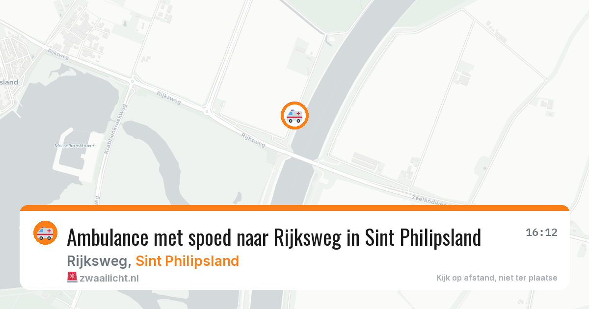 Ambulance met spoed naar Rijksweg in Sint Philipsland — 24 feb 2026