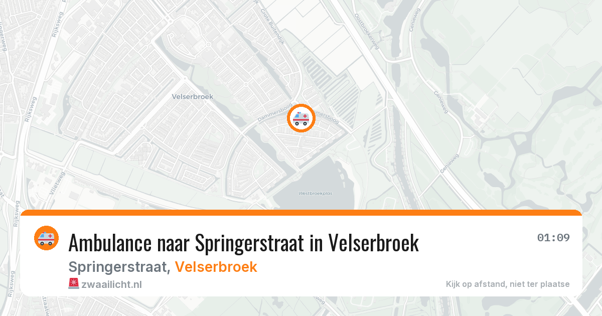 Ambulance naar Springerstraat in Velserbroek — 27 jun 2026