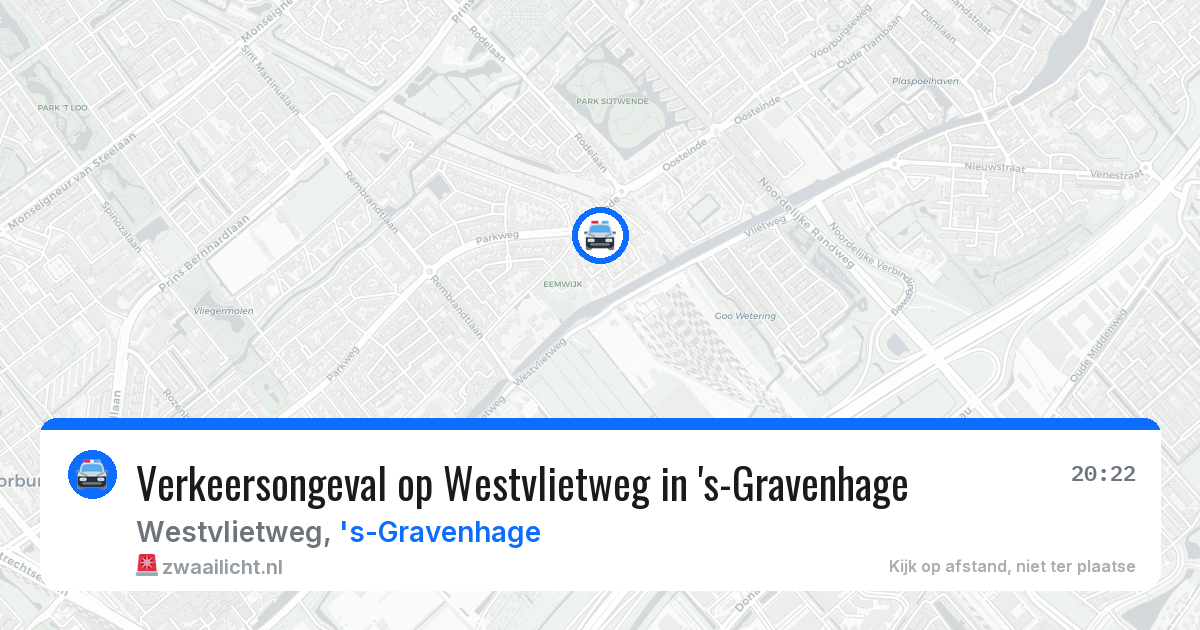 Verkeersongeval op Westvlietweg in 's-Gravenhage — 25 jun 2026
