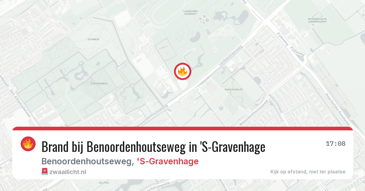 Brand bij Benoordenhoutseweg in 'S-Gravenhage — 29 mei 2026