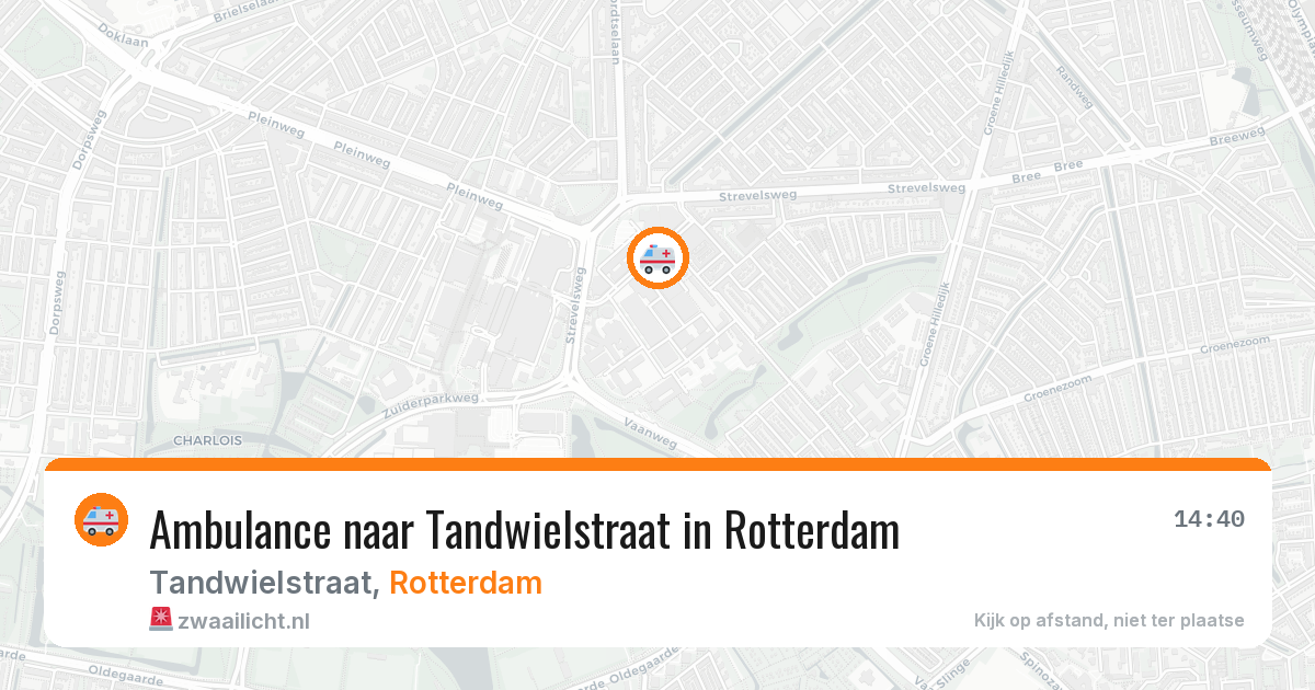 Ambulance naar Tandwielstraat in Rotterdam — 20 mei 2026