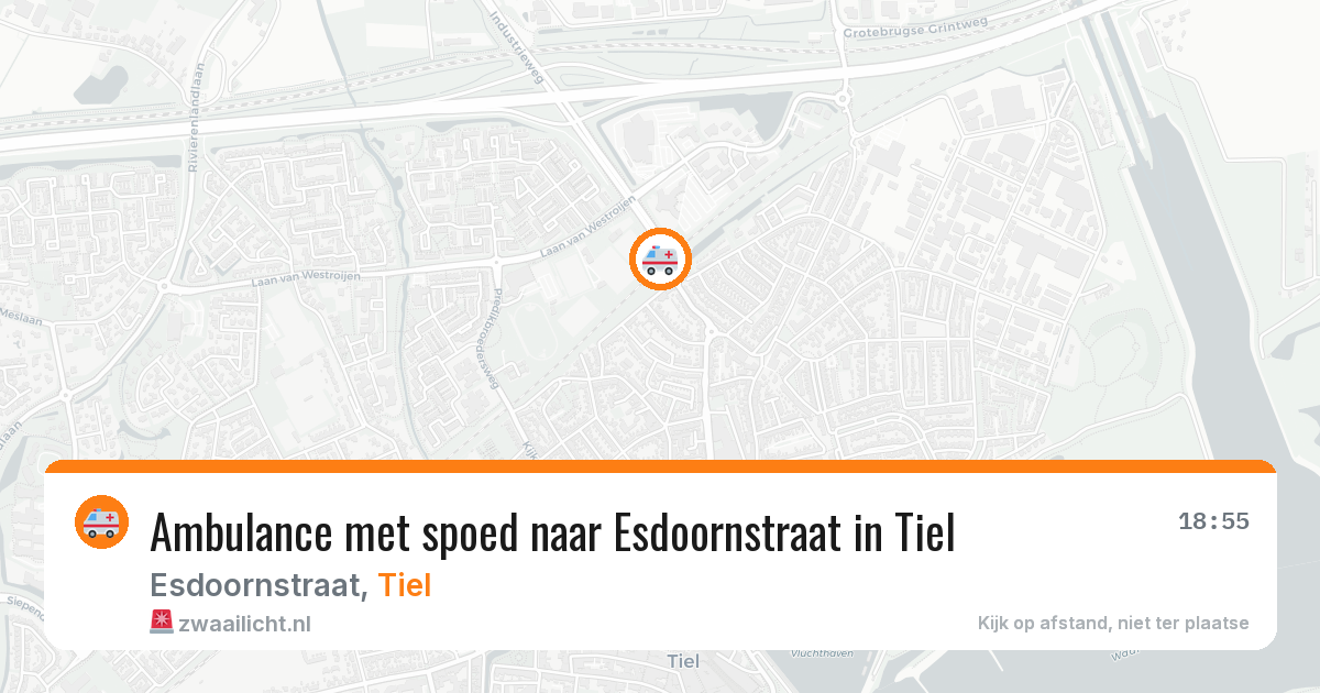 Ambulance met spoed naar Esdoornstraat in Tiel — 21 mei 2026