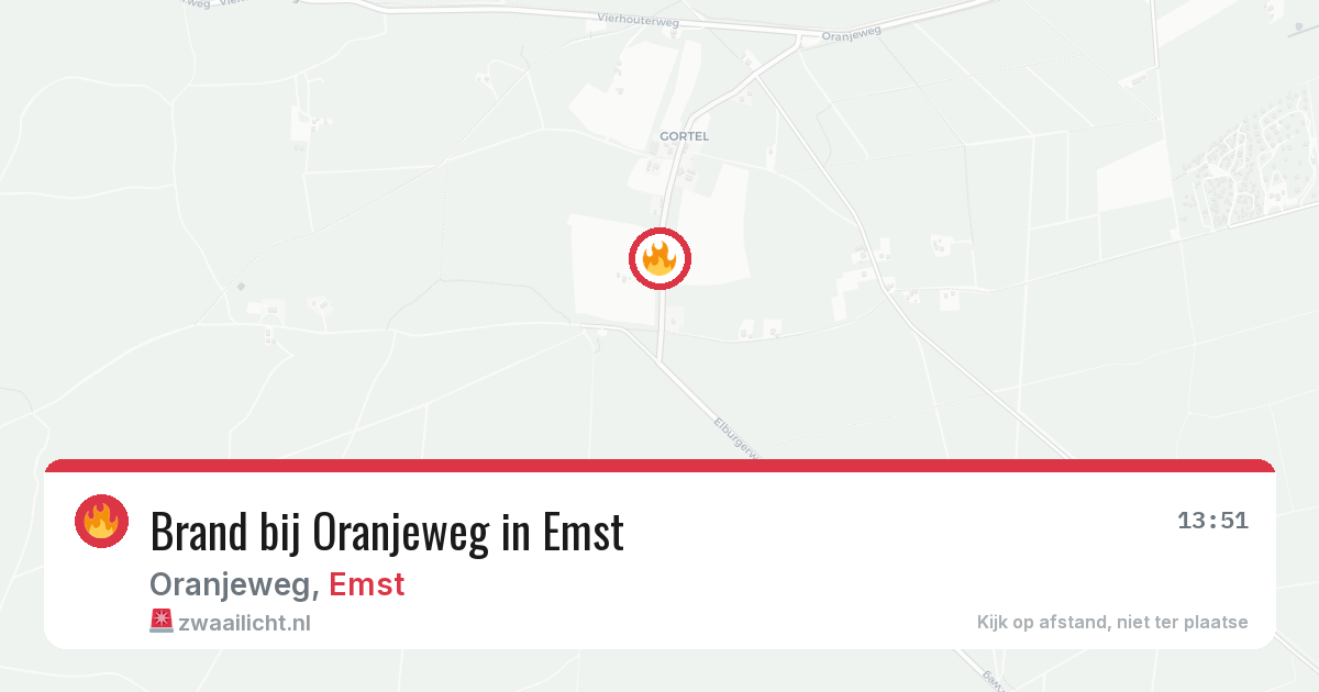 Brand bij Oranjeweg in Emst — 30 mrt 2026