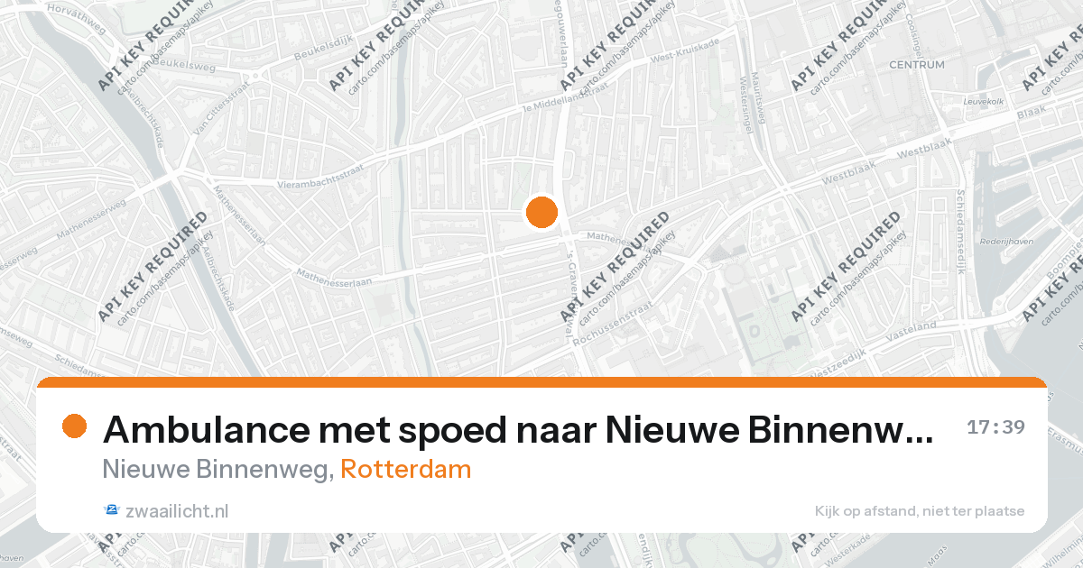Ambulance met spoed naar Nieuwe Binnenweg in Rotterdam — 26 aug 2026