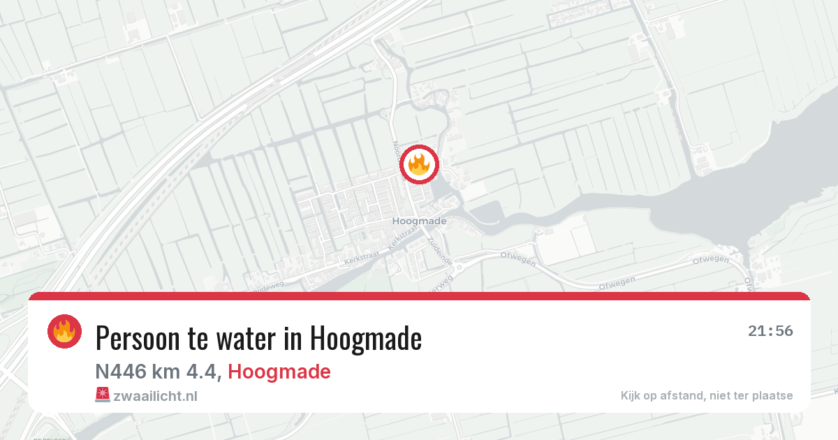 Persoon te water in Hoogmade — 3 jul 2026