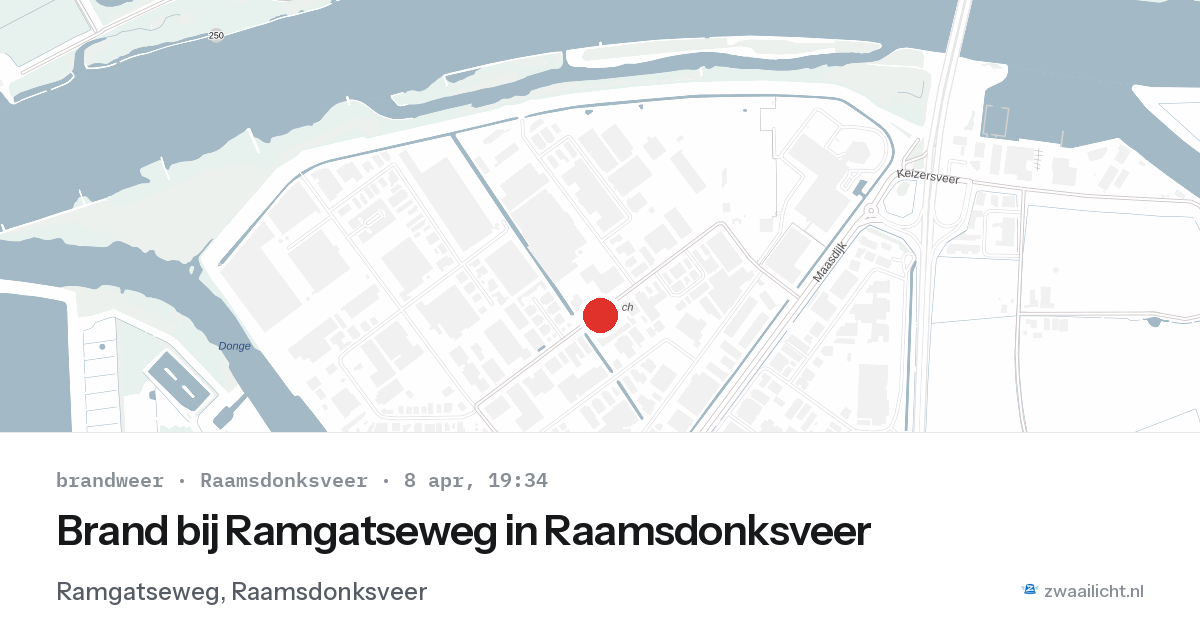 Brand bij Ramgatseweg in Raamsdonksveer — 8 apr 2026