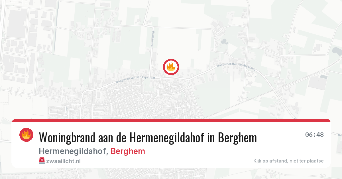 Woningbrand aan de Hermenegildahof in Berghem — 2 mei 2026