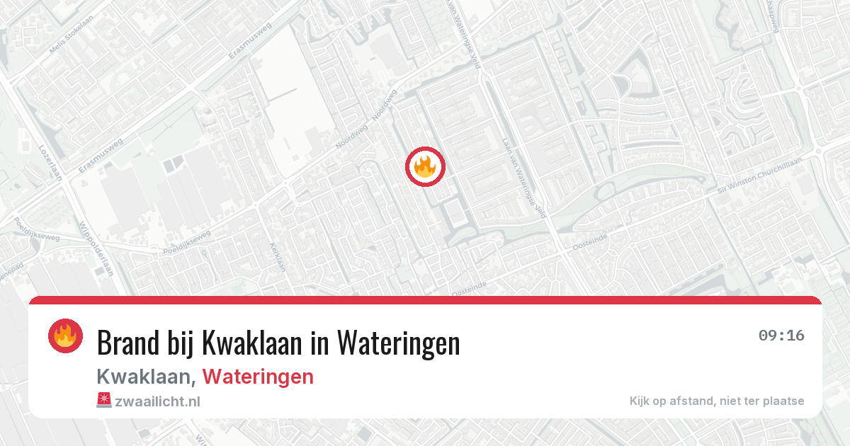Brand bij Kwaklaan in Wateringen — 12 jul 2026