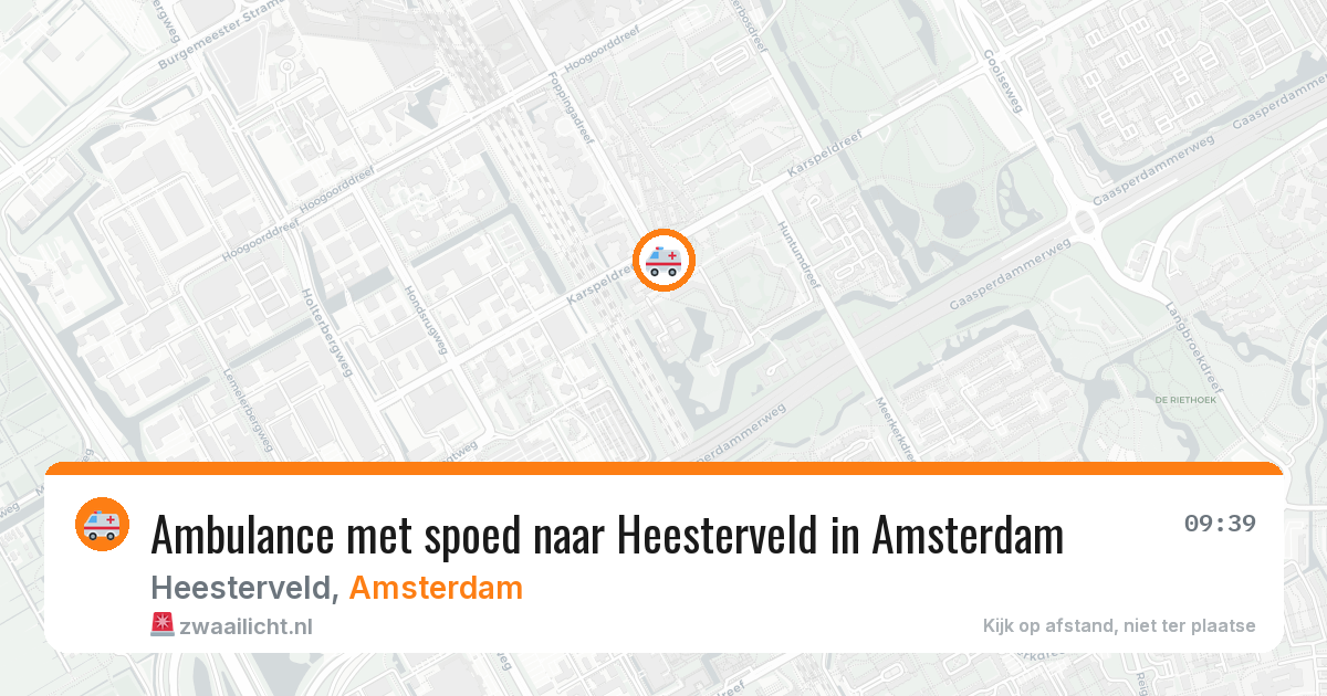 Ambulance met spoed naar Heesterveld in Amsterdam — 1 jul 2026