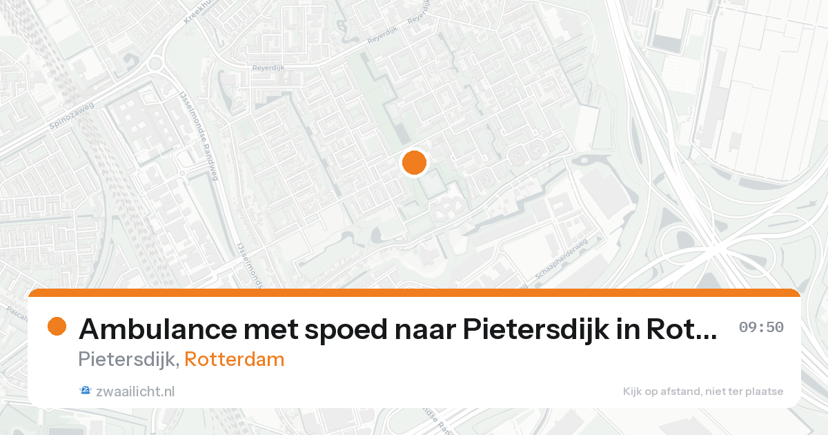 Ambulance met spoed naar Pietersdijk in Rotterdam — 17 aug 2026
