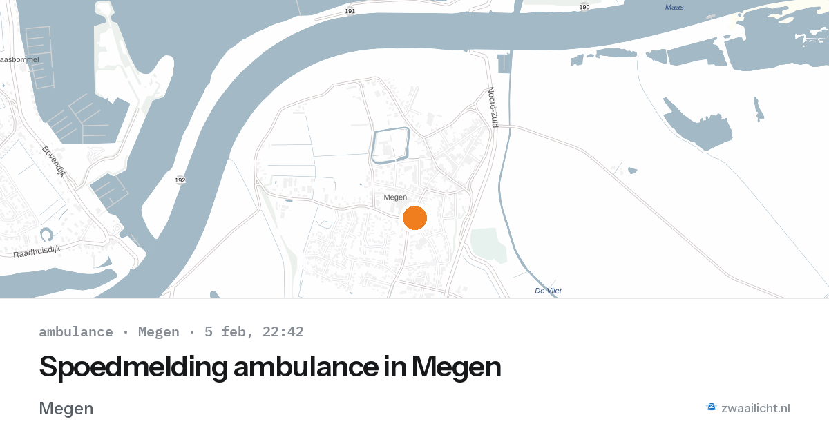 Spoedmelding ambulance in Megen — 5 feb 2026