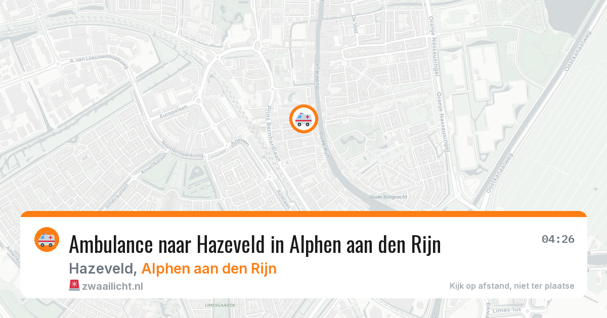 Ambulance naar Hazeveld in Alphen aan den Rijn — 5 jun 2026