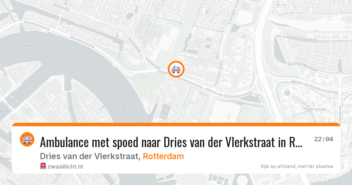 Ambulance met spoed naar Dries van der Vlerkstraat in Rotterdam — 11 jun 2026