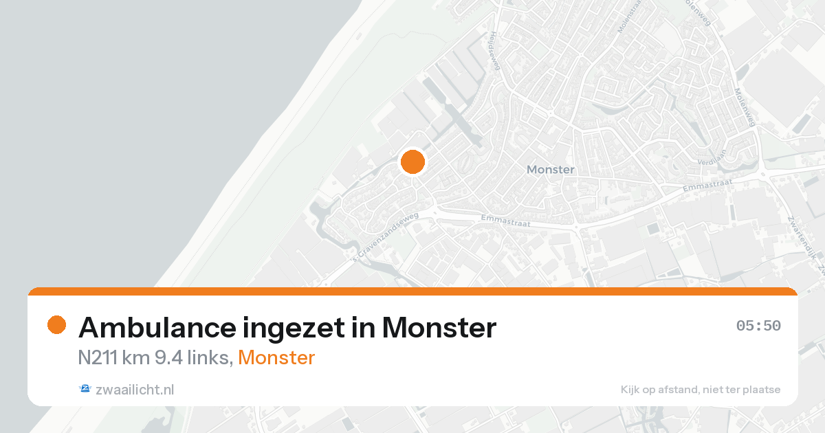 Ambulance ingezet in Monster — 16 aug 2026