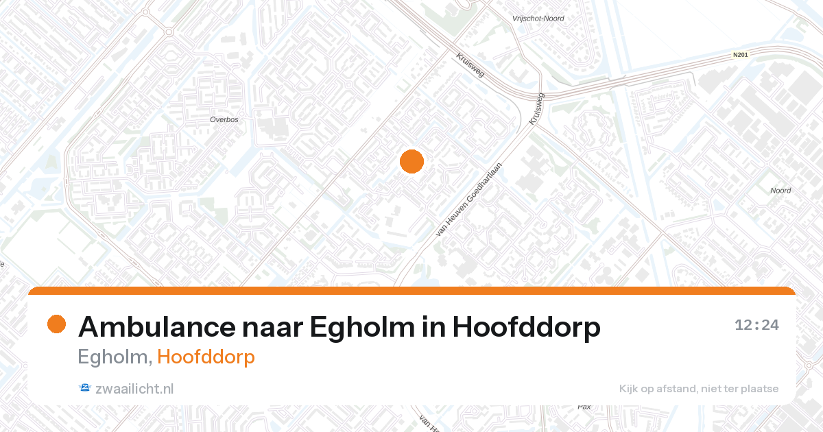 Ambulance naar Egholm in Hoofddorp — 27 aug 2026