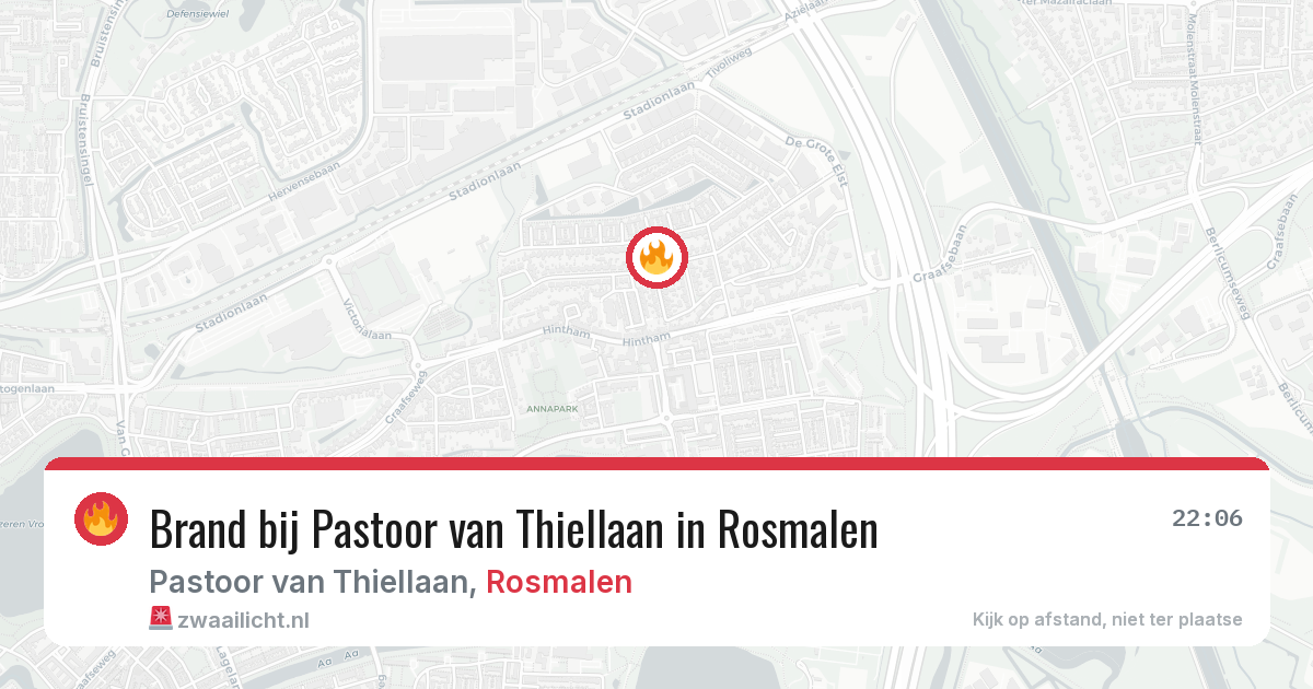 Brand bij Pastoor van Thiellaan in Rosmalen — 23 mei 2026