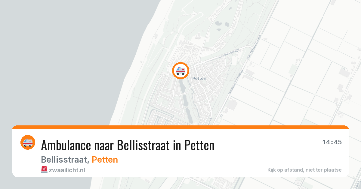 Ambulance naar Bellisstraat in Petten — 18 mei 2026