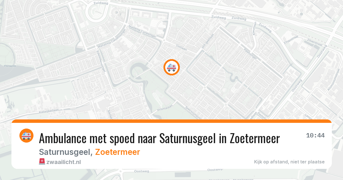 Ambulance met spoed naar Saturnusgeel in Zoetermeer — 24 mei 2026