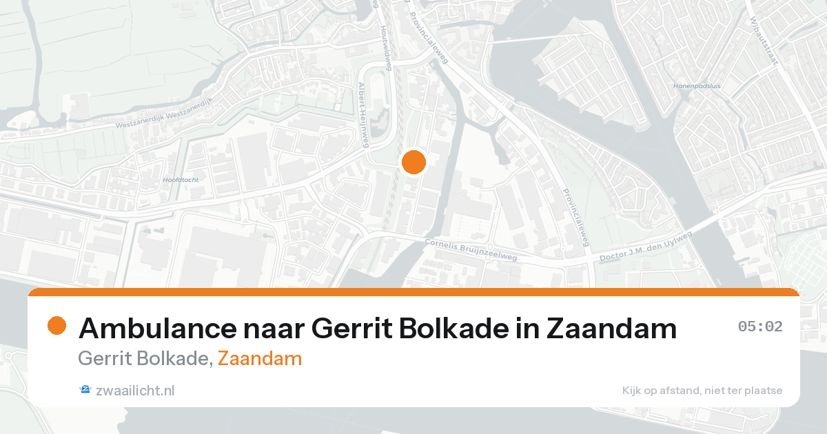 Ambulance naar Gerrit Bolkade in Zaandam — 5 jun 2026