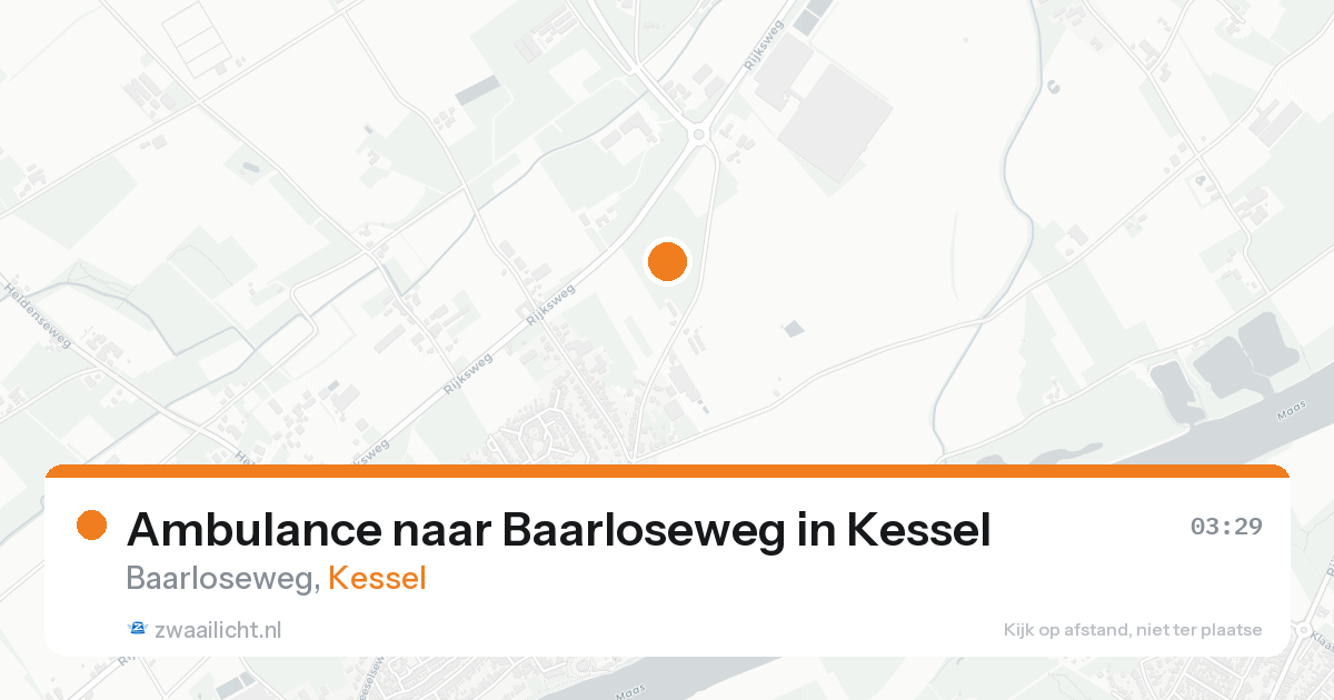 Ambulance naar Baarloseweg in Kessel — 16 aug 2026