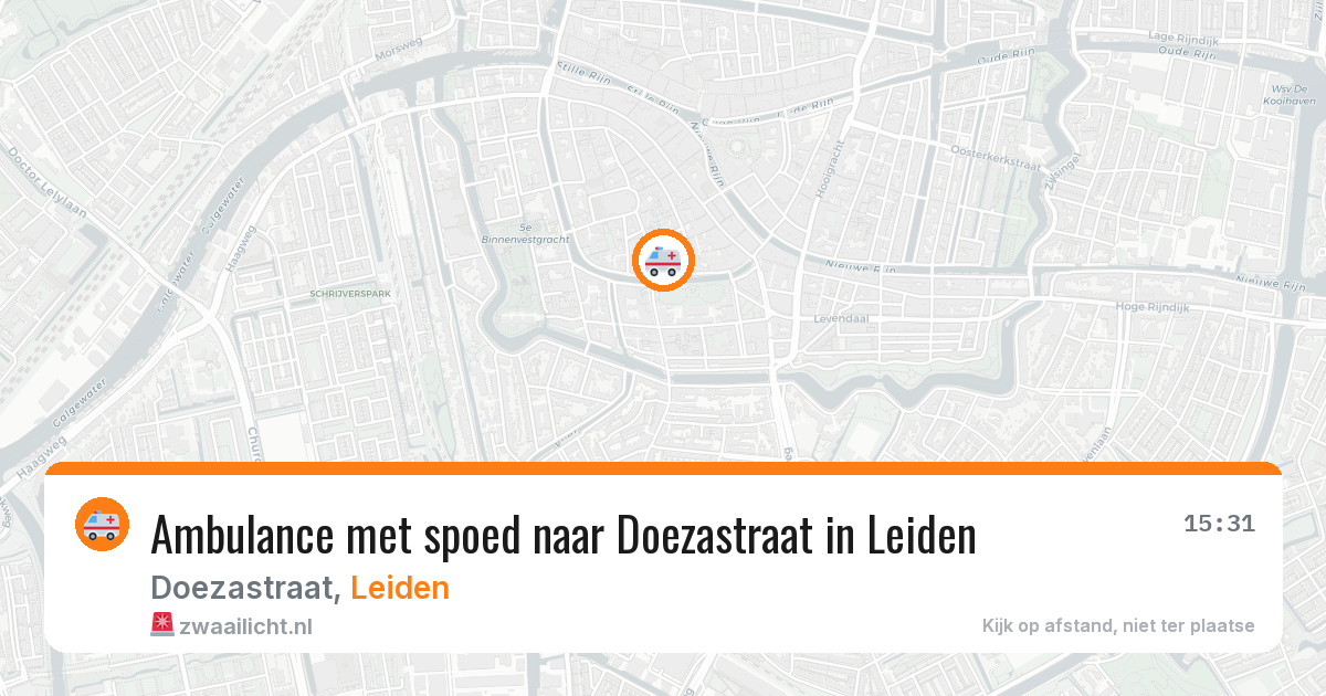 Ambulance met spoed naar Doezastraat in Leiden — 2 mrt 2026