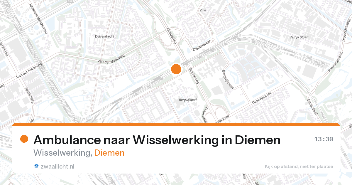 Ambulance naar Wisselwerking in Diemen — 27 aug 2026