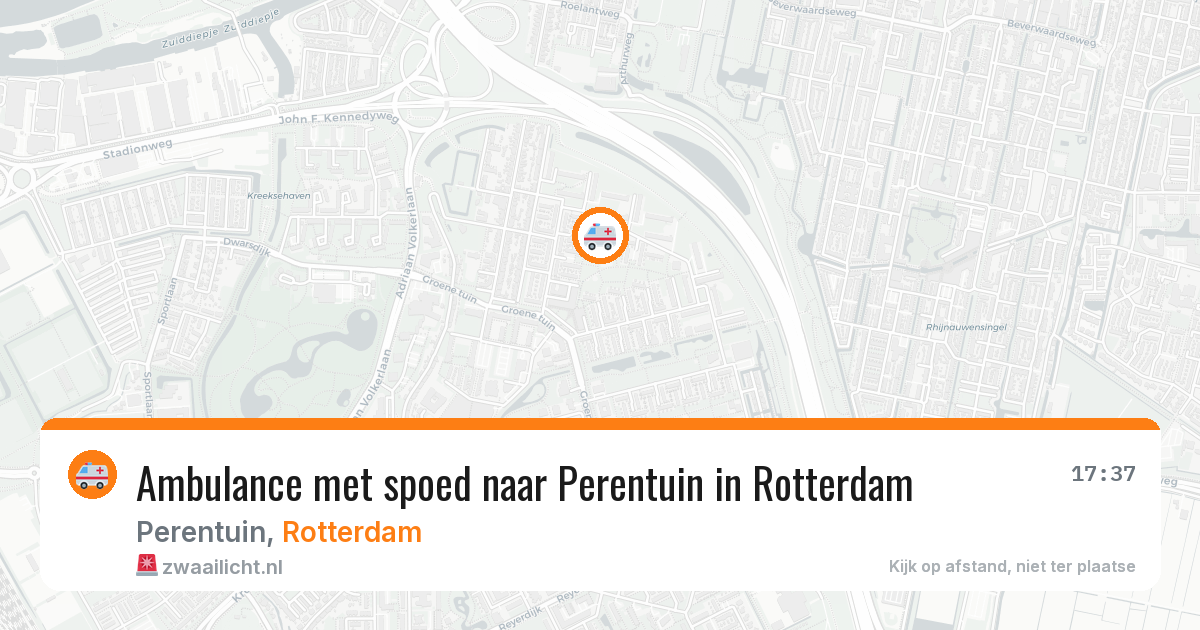 Ambulance met spoed naar Perentuin in Rotterdam — 20 jun 2026