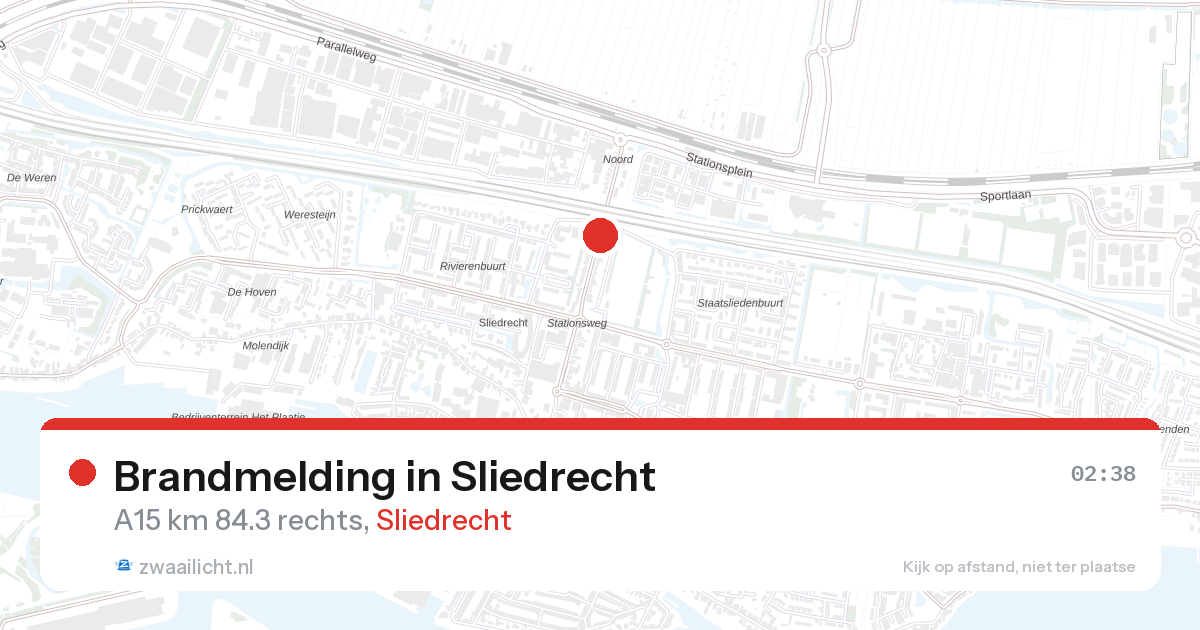 Brandmelding in Sliedrecht — 1 feb 2026