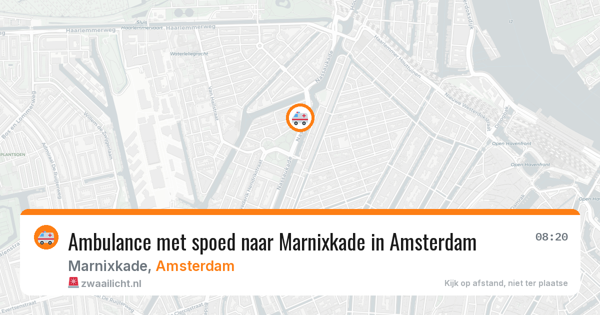 Ambulance met spoed naar Marnixkade in Amsterdam — 3 mrt 2026