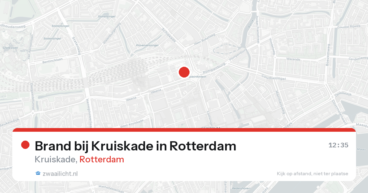 Brand bij Kruiskade in Rotterdam — 18 aug 2026