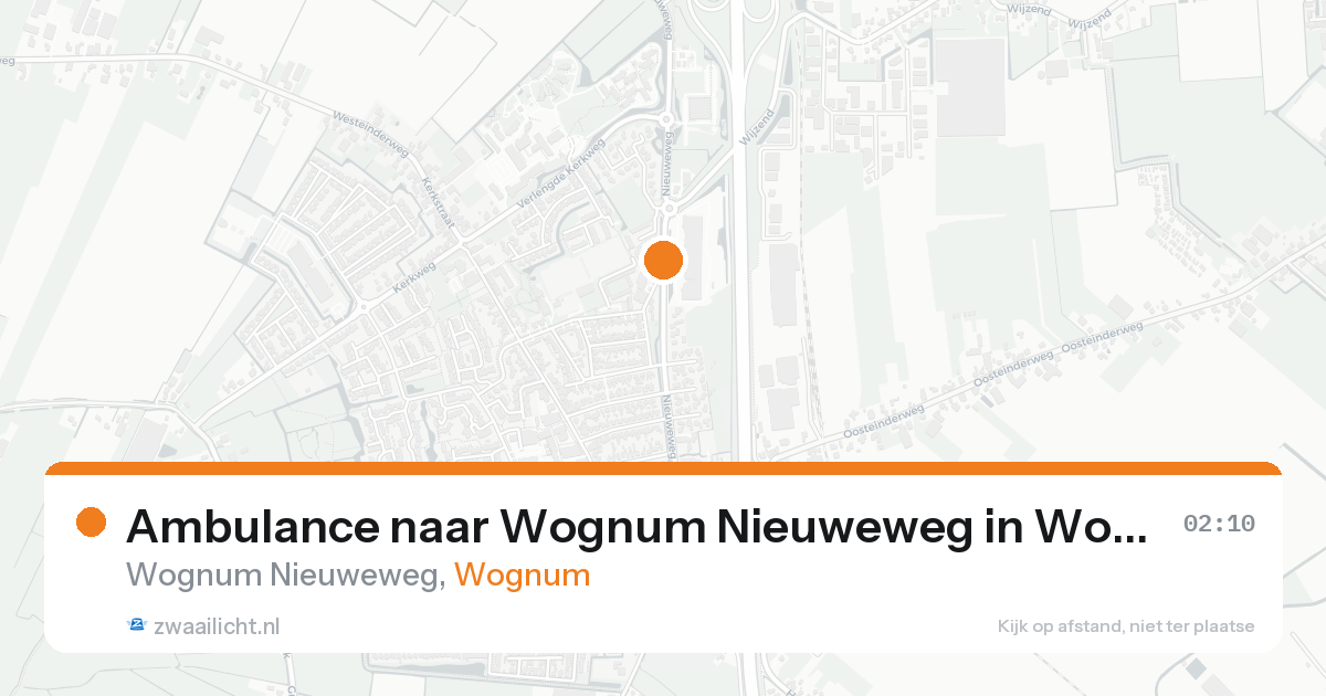Ambulance naar Wognum Nieuweweg in Wognum — 8 feb 2026