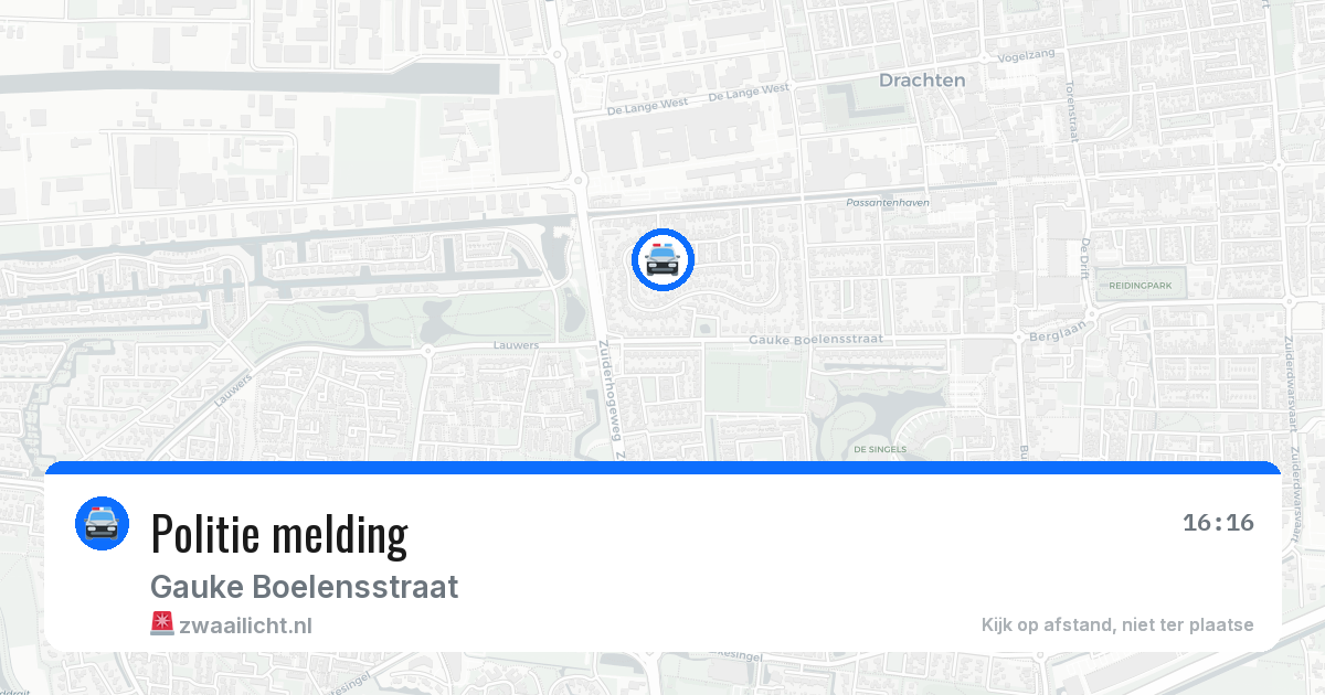 Politie melding — 21 jun 2026
