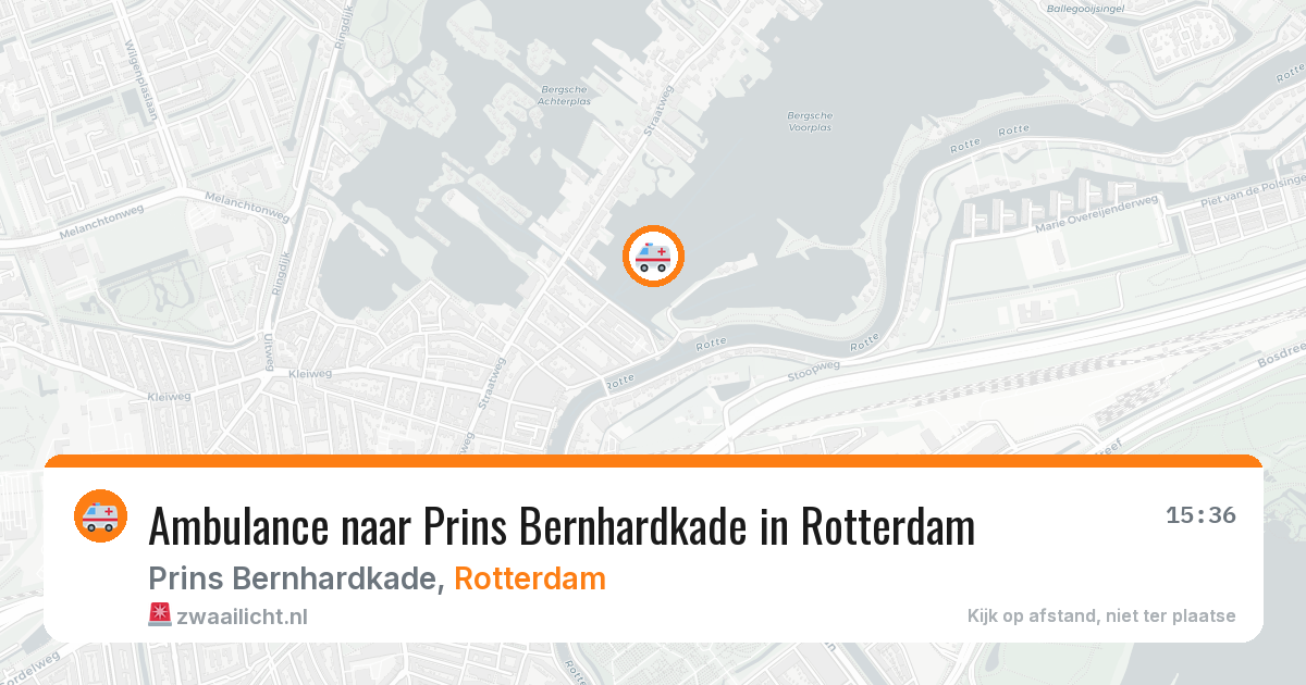 Ambulance naar Prins Bernhardkade in Rotterdam — 15 jun 2026